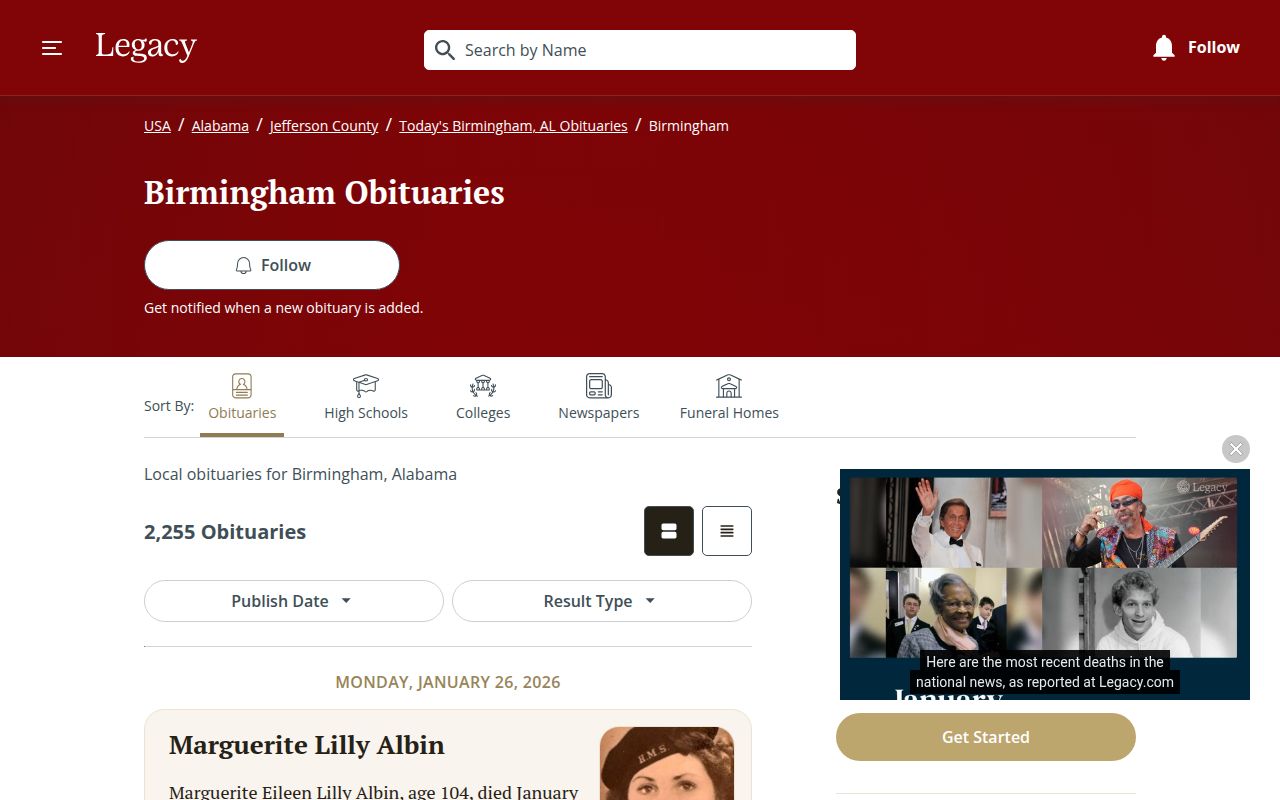 Birmingham Public Library obituary index search