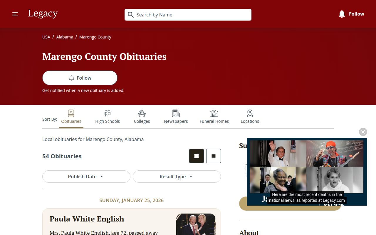 Marengo County Alabama courthouse in Linden