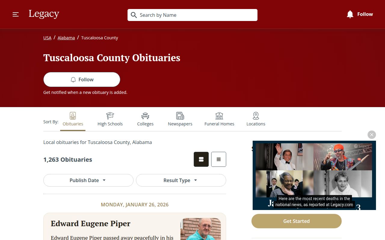 Tuscaloosa County Probate Court records search