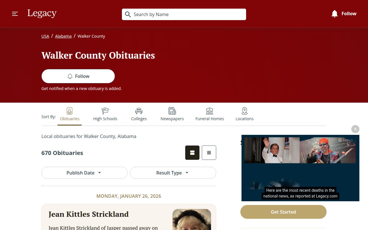 Walker County Probate Court records
