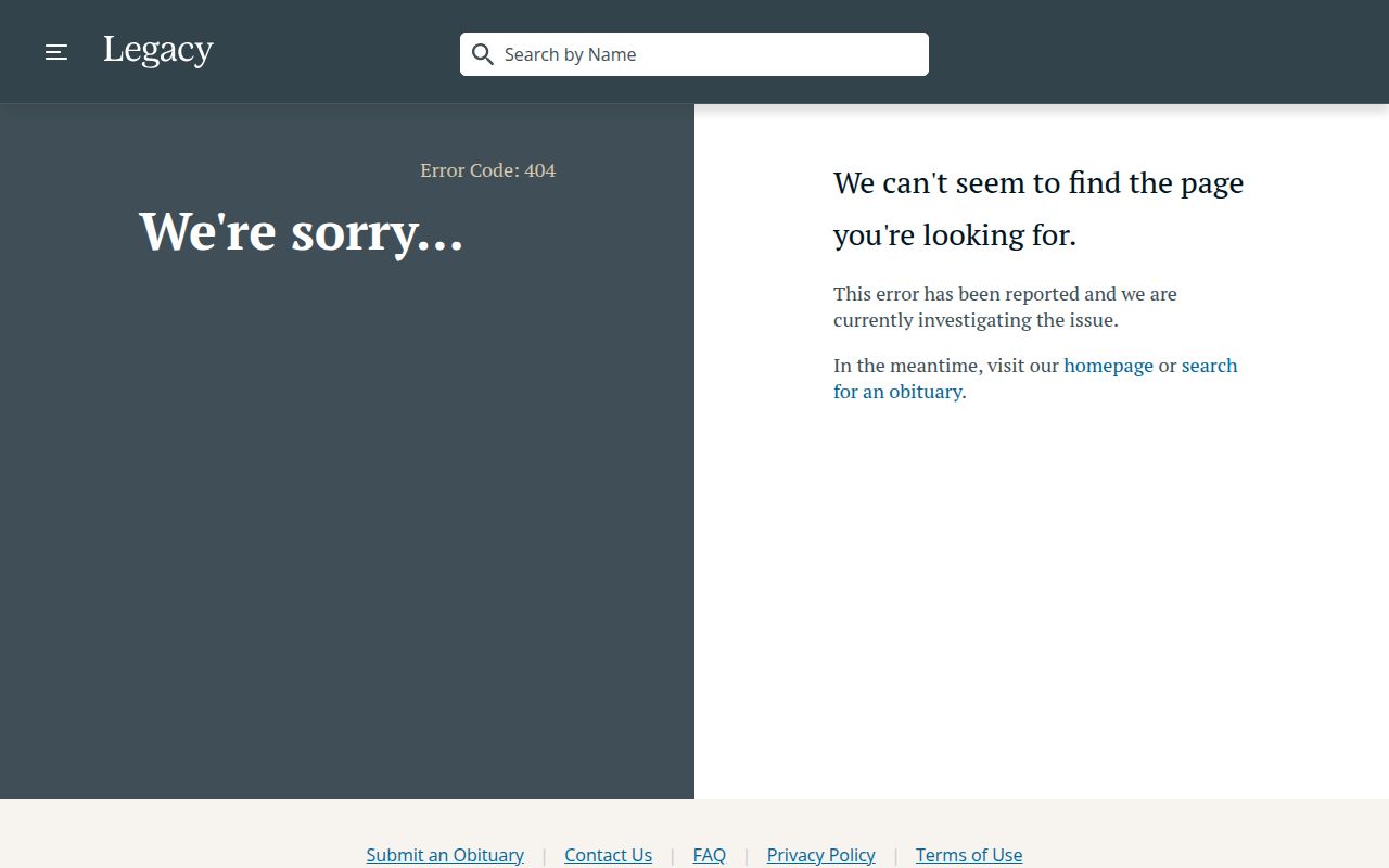 Legacy.com Alabama obituary search page showing search results