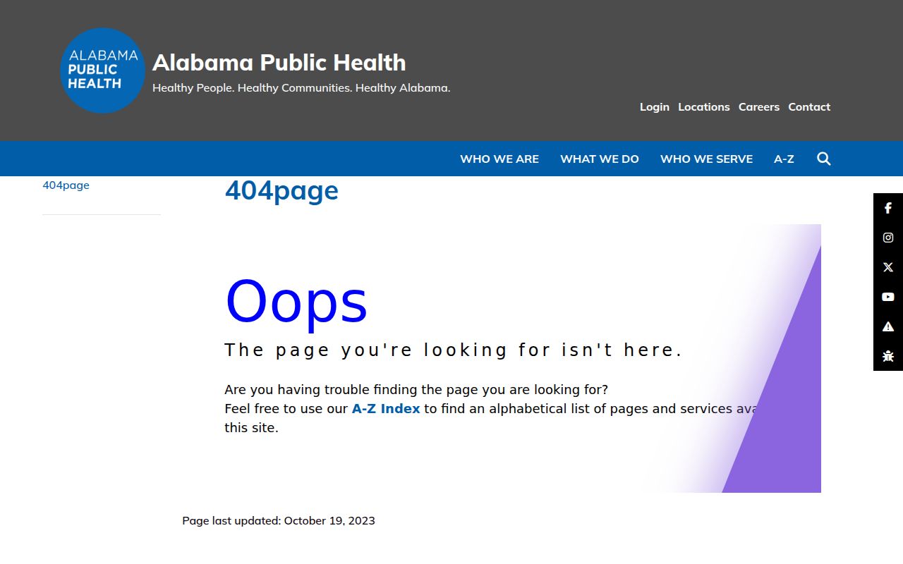 Alabama Department of Public Health death records ordering page